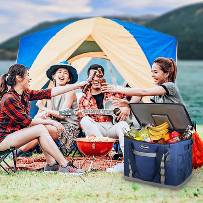 Soft Cooler Bag, 35/55/75 Can Beach Cooler with Flip-Top Access | Lightweight, 5-Layer Insulation, 12H Cold, Leakproof, Collapsible, Adjustable Strap, Perfect for Camping,Picnics,Work,Travel7