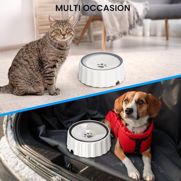 Dog Water Bowl No Spill 70Oz/2L Large Capacity Dispenser Non Slip No Splash Bowl Pet Slow Feeder No Drip Dog Water Bowl on Vehicle Slow Water Bowl for Dogs and Cats7