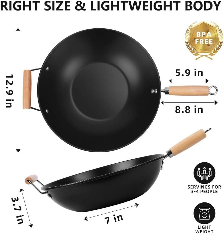 carbon-steel-non-stick-wok-easy-clean-hand-wash-recommended