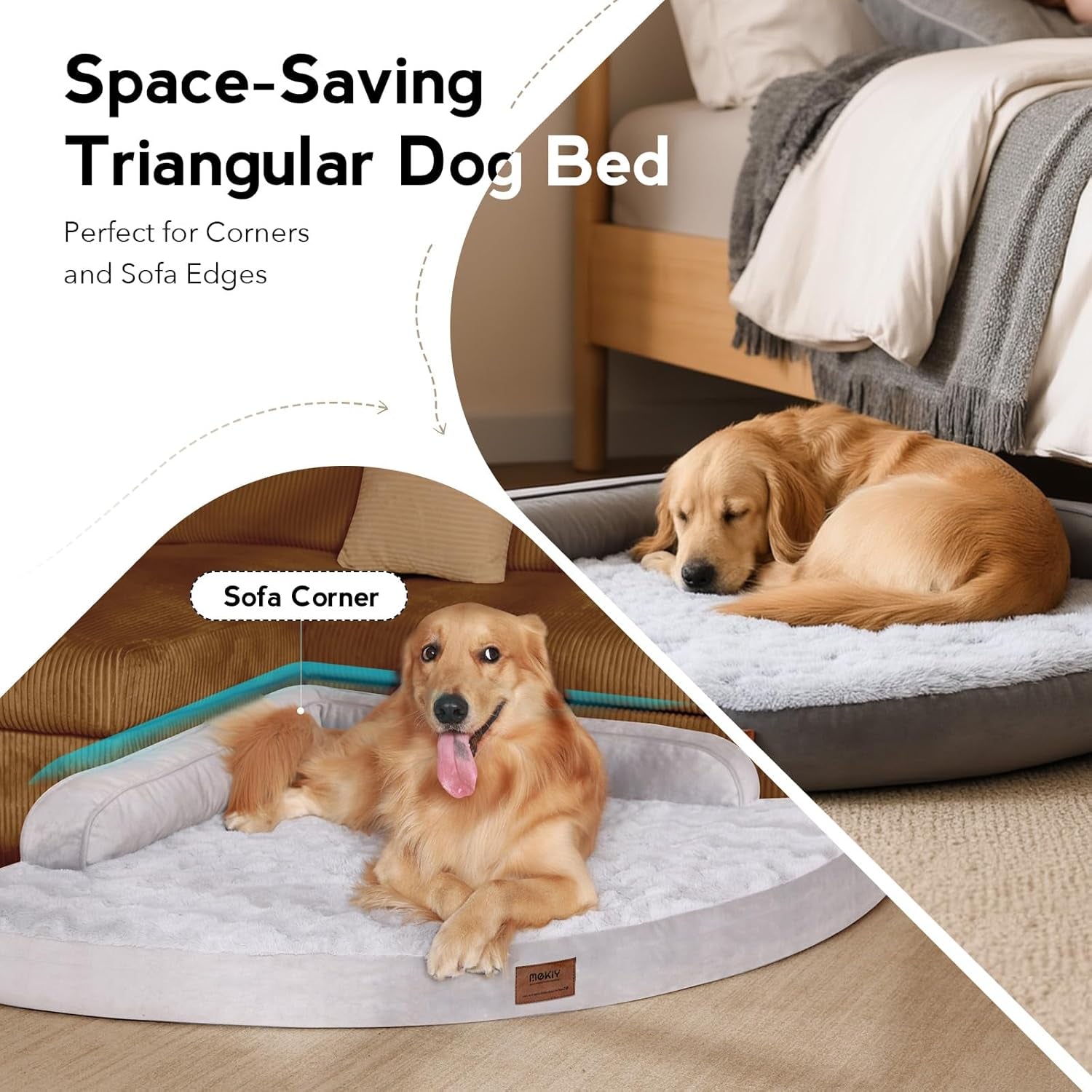 mekiy-orthopedic-waterproof-dog-bed-with-sides-for-extra-large-sizes-dogs-egg-crate-foam-waterproof-liner-anti-slip-bottom-space-saving-perfect-for-corners-and-sofa-edges-40-x-40-inch