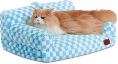 Hollypet Small Dog Large Cat Bed Puppy Couch Beds for Pets up to 25 Lbs | Fluffy Dog Cat Couch Plush Soft Warming Pets Beds with Machine Washable Cover and Non-Slip Bottom16