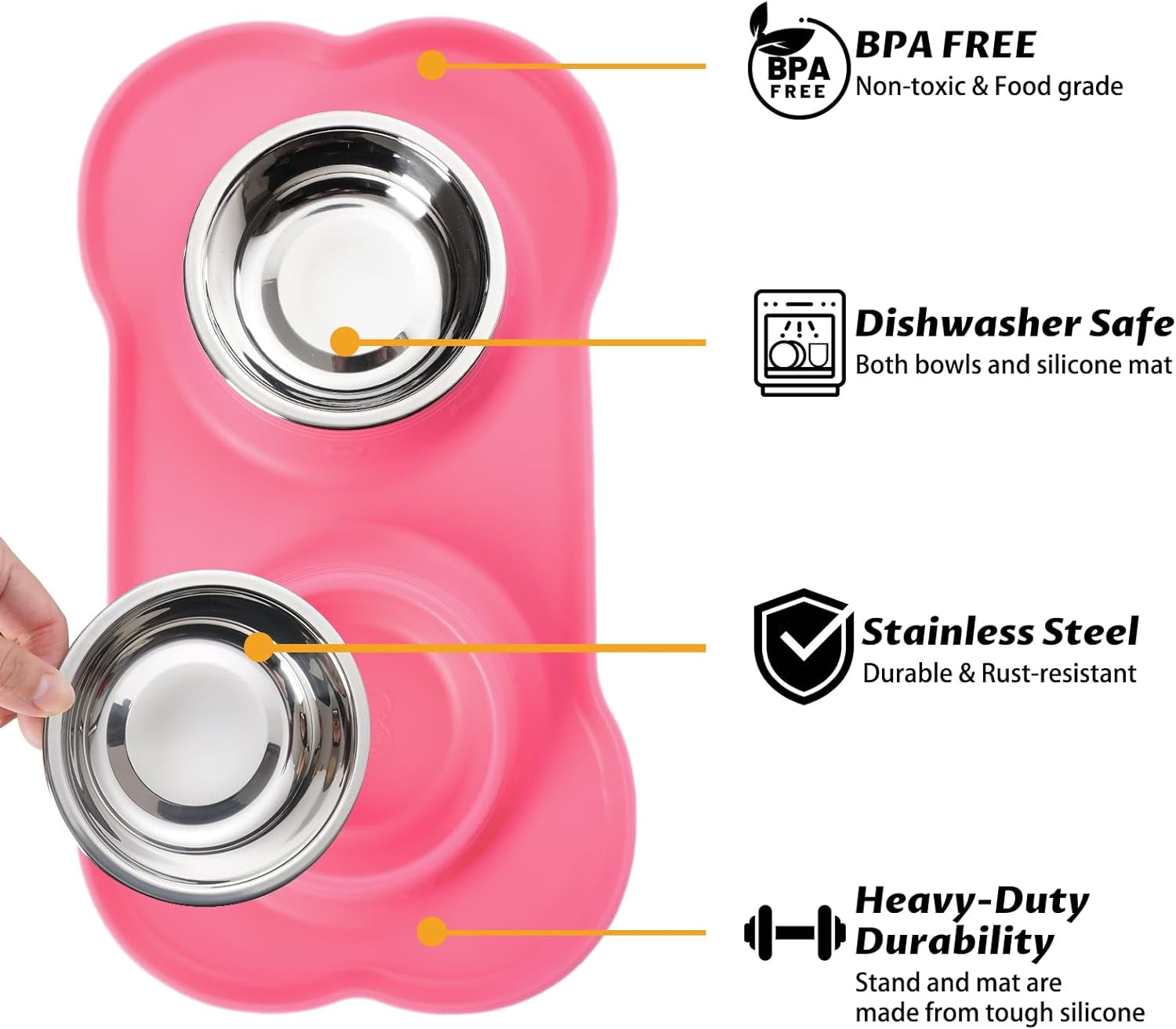 hubulk-pet-dog-bowls-2-stainless-steel-dog-bowl-with-no-spill-non-skid-silicone-mat-pet-food-scoop-water-and-food-feeder-bowls-for-feeding-small-medium-large-dogs-cats-puppies-s-pink