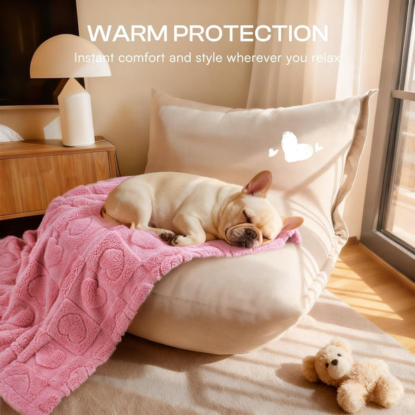 Luciphia Small Dog Blanket Washable Pet Bed Cover Soft Fluffy Puppy Blanket with Premium Fleece 300GSM Cozy Calming Cat Blankets for Indoor Cats Pink 30X20 Inch5
