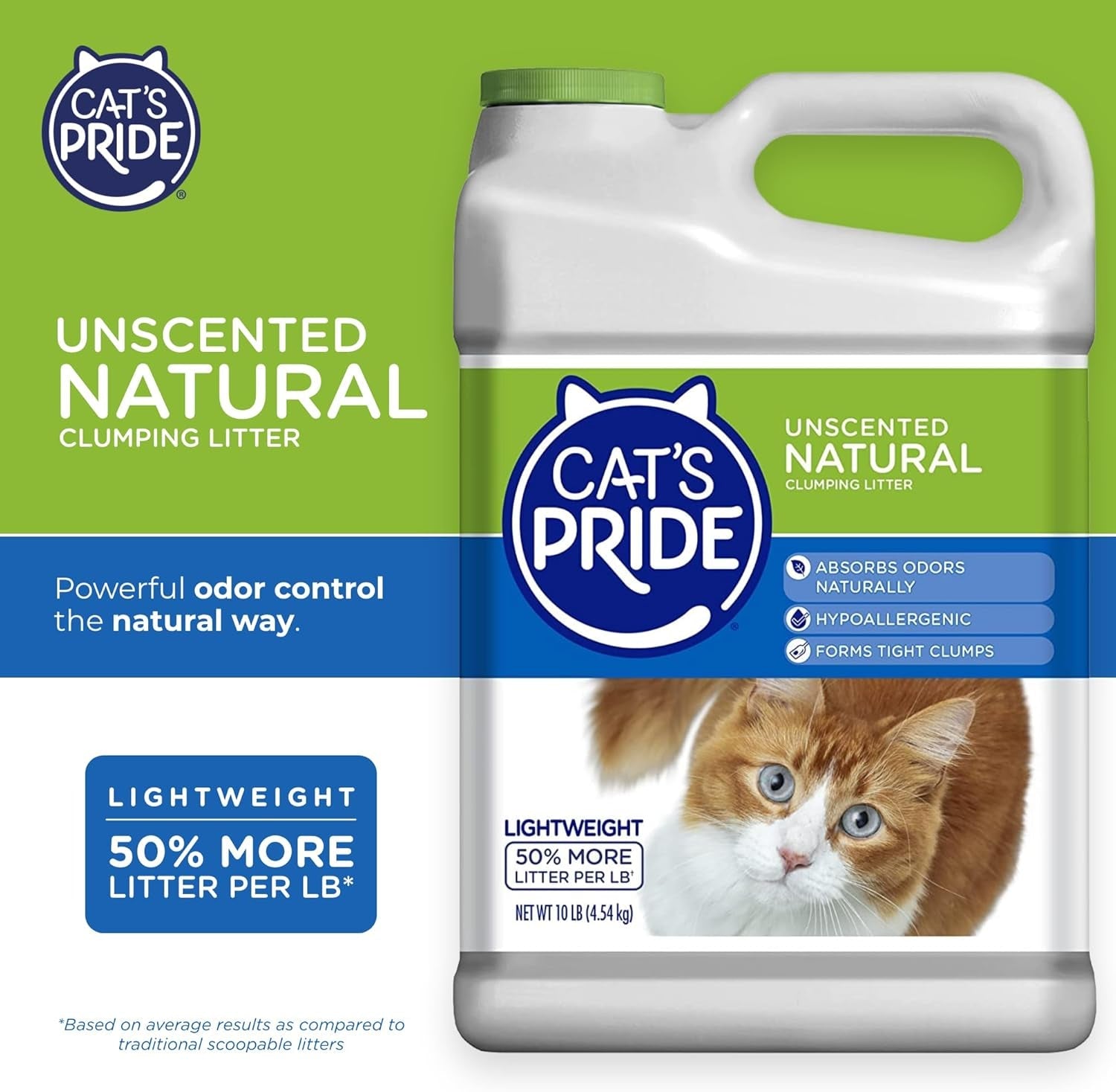 cats-pride-lightweight-clumping-litter-natural-powerful-odor-control-unscented-10-pounds