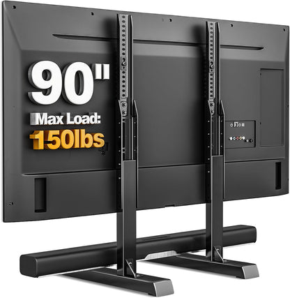 Universal TV Legs, Table Top TV Stand Base with Height Adjustable | for Most 37-90 Inch Tvs, Holds up to 150Lbs with Cable Management, Max VESA 800X600Mm, Black1