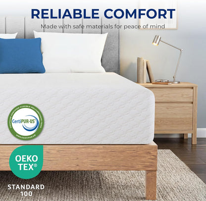 Twin 6 Inch Cooling Gel Memory Foam Mattress Pressure Relief | Medium Feel, Removable Washable Cover, Anti-Slip Bottom, Bed in a Box, Breathable, Fiberglass Free, Certipur-Us Certified7