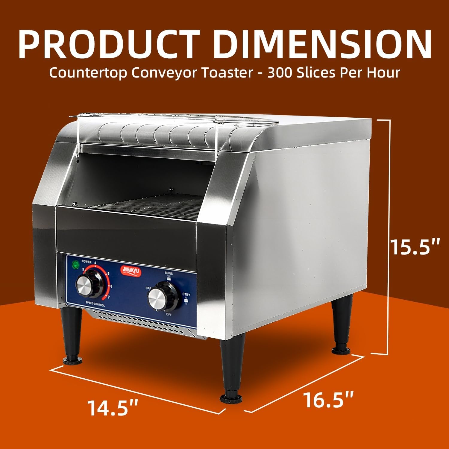 commercial-conveyor-toaster-300-slices-hour-heavy-duty-stainless-steel-toaster-for-buns-bagels-bread-restaurant-grade-with-cleaning-accessories