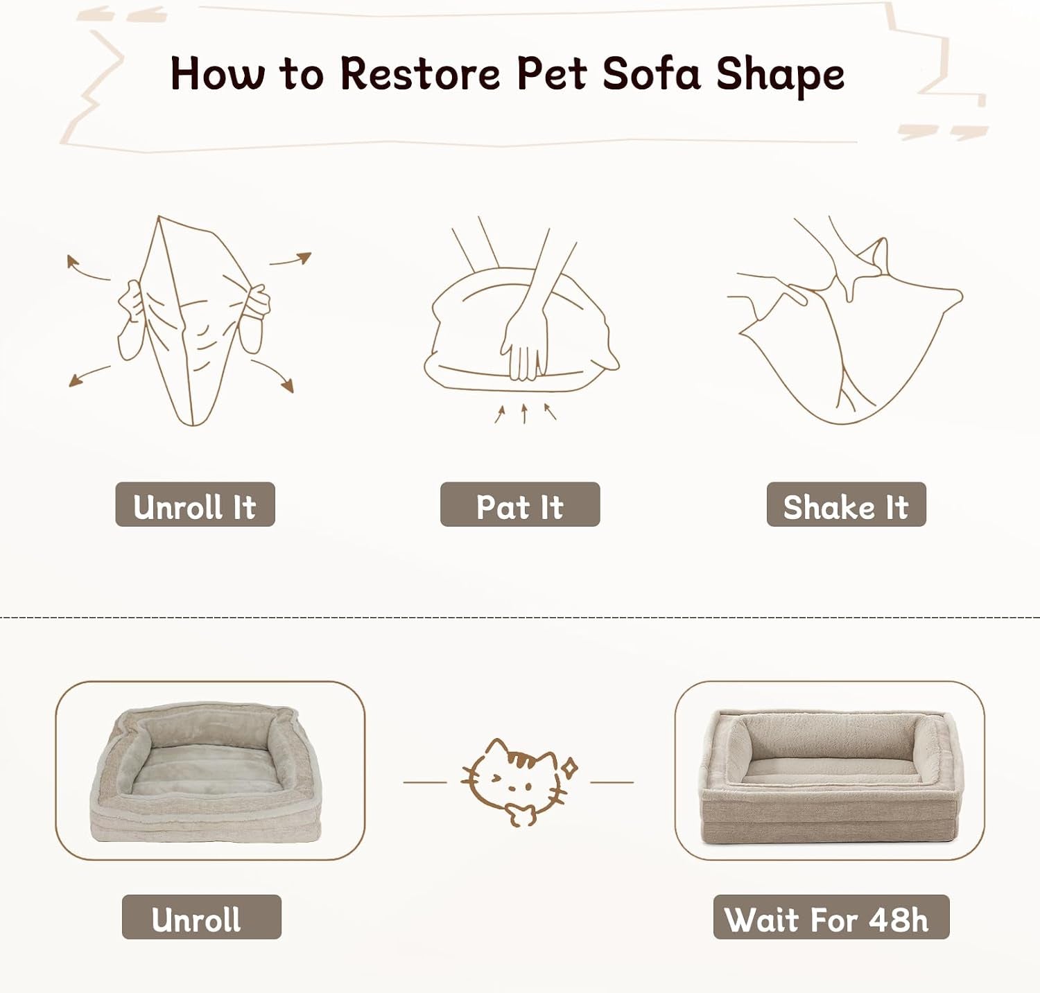 laojin-balhen-cat-couch-for-pets-washable-cat-beds-for-indoor-cats-super-soft-plush-supportive-dog-couch-bed-for-puppy-and-kitten-with-anti-slip-bottom-24inch-beige