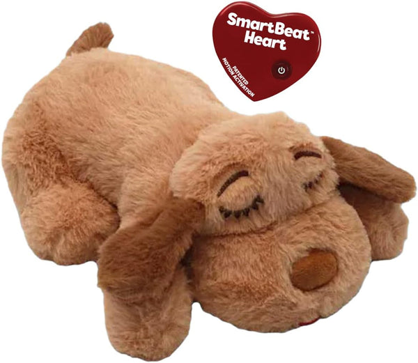 Snuggle Puppy Heartbeat Puppy Toy for Small Breeds, Compact Plush Dog Toy with Real-Feel Pulse, Designed for Crate Time, First Nights, and Rest - Cream9
