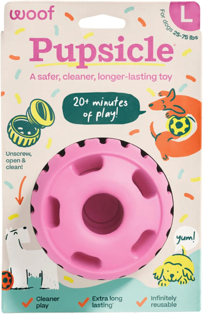 WOOF Pupsicle Interactive Dog Ball Toy for Dogs 25-75 Lbs - Green | Long-Lasting Enrichment Toy for Medium/Large Dogs, Easy-Fill Design, Low-Mess Play, Made of Natural Rubber, Easy to Clean14
