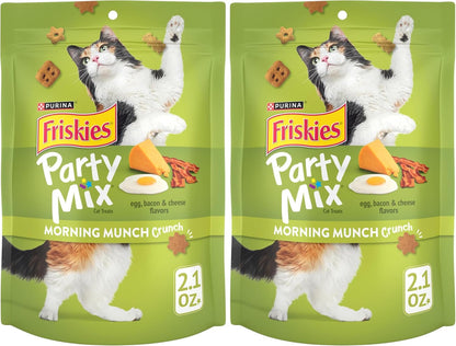 Purina Friskies Party Mix Morning Munch Crunch Cat Treats - (Pack of 10) 2.1 Oz. Pouches13