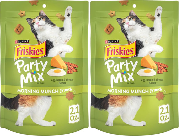 Purina Friskies Party Mix Morning Munch Crunch Cat Treats - (Pack of 10) 2.1 Oz. Pouches13