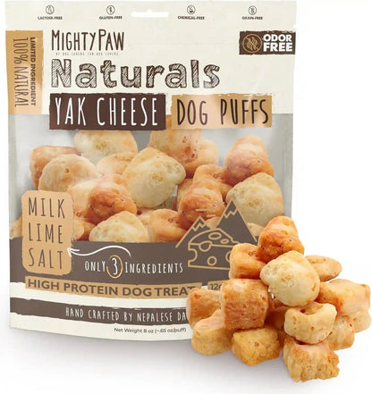 Mighty Paw Yak Chews, Long Lasting Hard Chew for Large Dogs, 4 Pack | Milk, Salt & Lime Juice, Grain-Free, Lactose-Free, Odor-Free, 68G Protein per Stick, Aggressive Chewers, Puppy Teething18