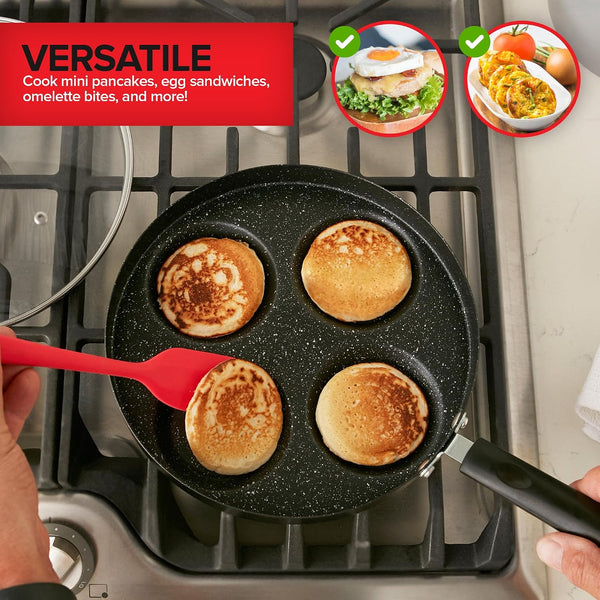 4-Cup Nonstick Egg Frying Pan with Lid, Fried Egg Pan, Omelette Pan, Mini Pancake Pan for Stove Top Gas & Electric, Small Egg Skillet, Breakfast Sandwich Maker7