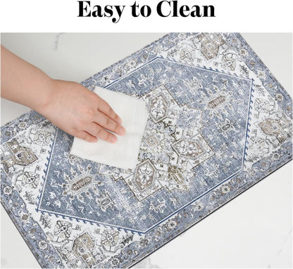 Dog Food Mats for Floors Absorbent, Pet Cat Food Mat - Non Slip Dog Bowl Mats for Food and Water, Eco-Friendly Boho Dog Placemats Feeding Mat Pet Supplies7