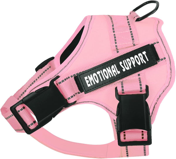 Voopet Service Dog Harness, Emotional Support Pet Vest Harness, Reflective Breathable & Adjustable No Pull ESA Harness for Small Medium Large Dogs (With 4 PCS Removeable Tags),Xx Small (Pack of 1)12