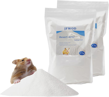 Hamster Bath Sand, 3Lb Dust Free Desert Sand or Potty Litter Sand for Hamster Chinchillas Gerbil Syrian Mice Small Animals(Beige)10