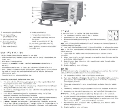 BLACK+DECKER Crisp 'N Bake 4-Slice Air Fry Toaster Oven | Compact Air Fry Toaster Oven Fits 4 Slices or 9-Inch Pizza with Eventoast Technology.11