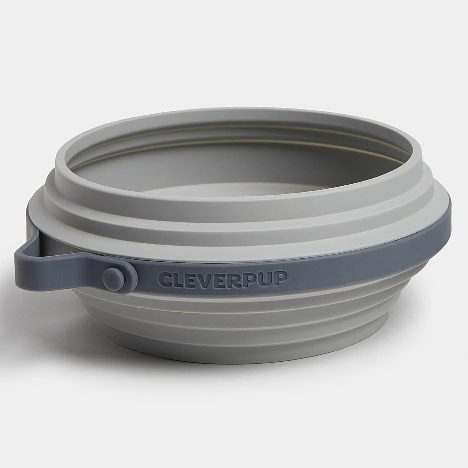 cleverpup-nomad-large-collapsible-travel-dog-bowl-4-cup-bpa-free-silicone-for-medium-large-dogs-portable-food-water-dishwasher-safe-sand