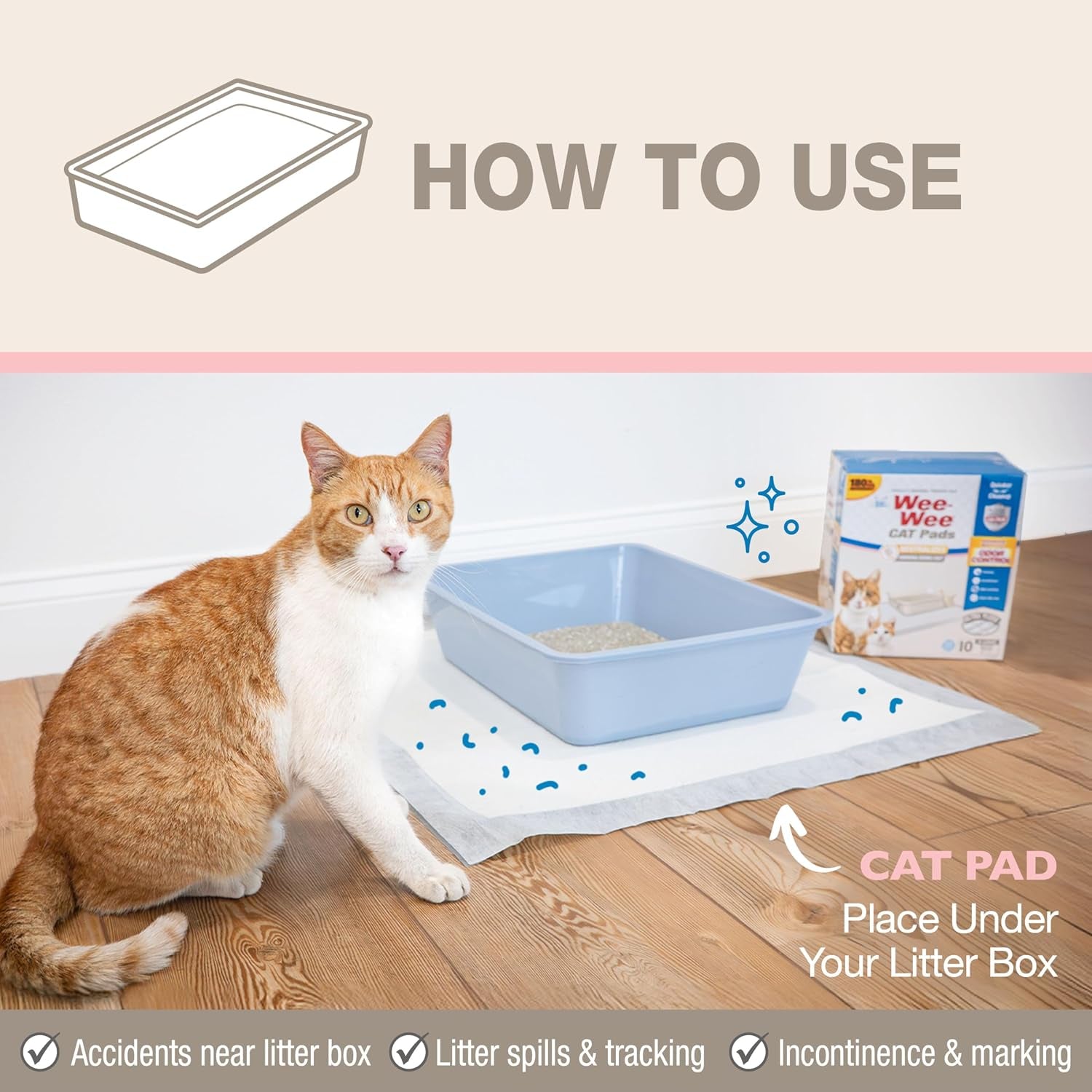 four-paws-wee-wee-cat-pee-pads-disposable-litter-box-mats-advanced-odor-control-fast-absorption-box-pee-pads-for-litter-tracking-28-x-30-fresh-scent-10-count