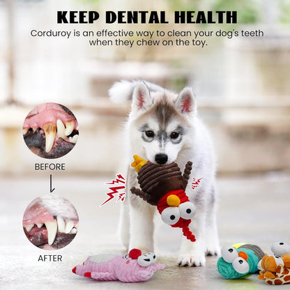 Nocciola 5-Pack Squeaky Dog Toys, Durable Stuffed Critter Zoo Dog Toys with Unique Squeak Sounds to Keep Dogs Busy, Puppy Toys for Small, Medium, and Large Dogs | 5-Pack Durable Critter Zoo Dog Toys to Keep Them Busy, Puppy Toys for Small, Medium, and Large Dogs7