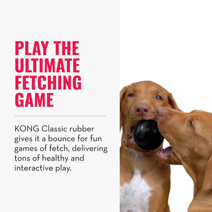 KONG Extreme Ball with Hole - Fetch Toy - Durable Dog Toy for Training, Interactive Playtime & More - Natural Extreme Rubber Ball - Black - for Medium/Large Dogs4