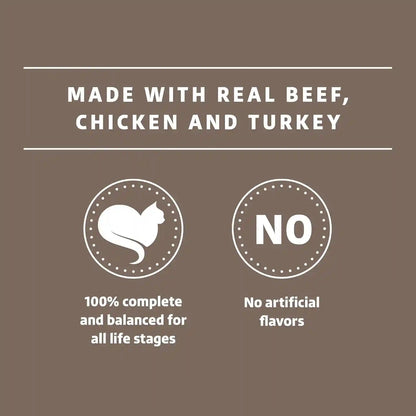Amazon Brand - Wonder Bound Gourmet Wet Cat Food in Gravy Variety Pack (Turkey, Chicken, Beef), Poultry, Made in USA, 3 Ounce (Pack of 24)4