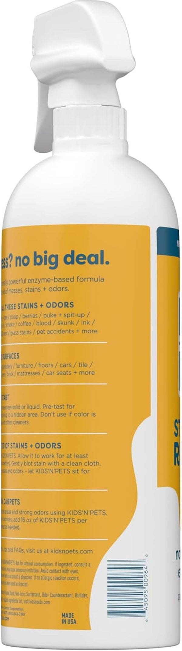 KIDS 'N' PETS Stain & Odor Remover for Carpet, Fabric & Furniture, 32 Oz | Dog Pee & Cat Urine6