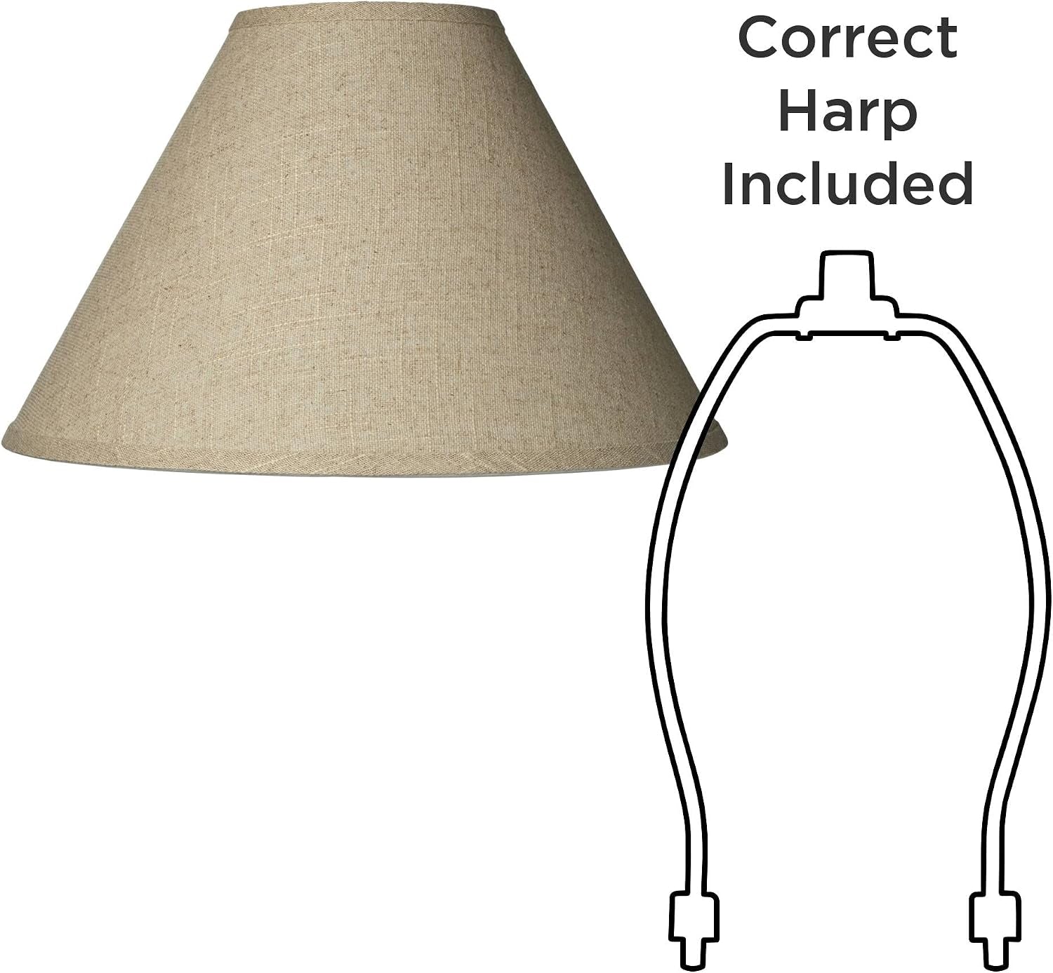 fine-large-burlap-empire-lamp-shades-6x17x11-5-spider-set-of-2-6-top-x-17-bottom-x-11-5-high-replacement-for-table-floor-lamps-shade-pre-assembled-beige-harp-finial-fitting