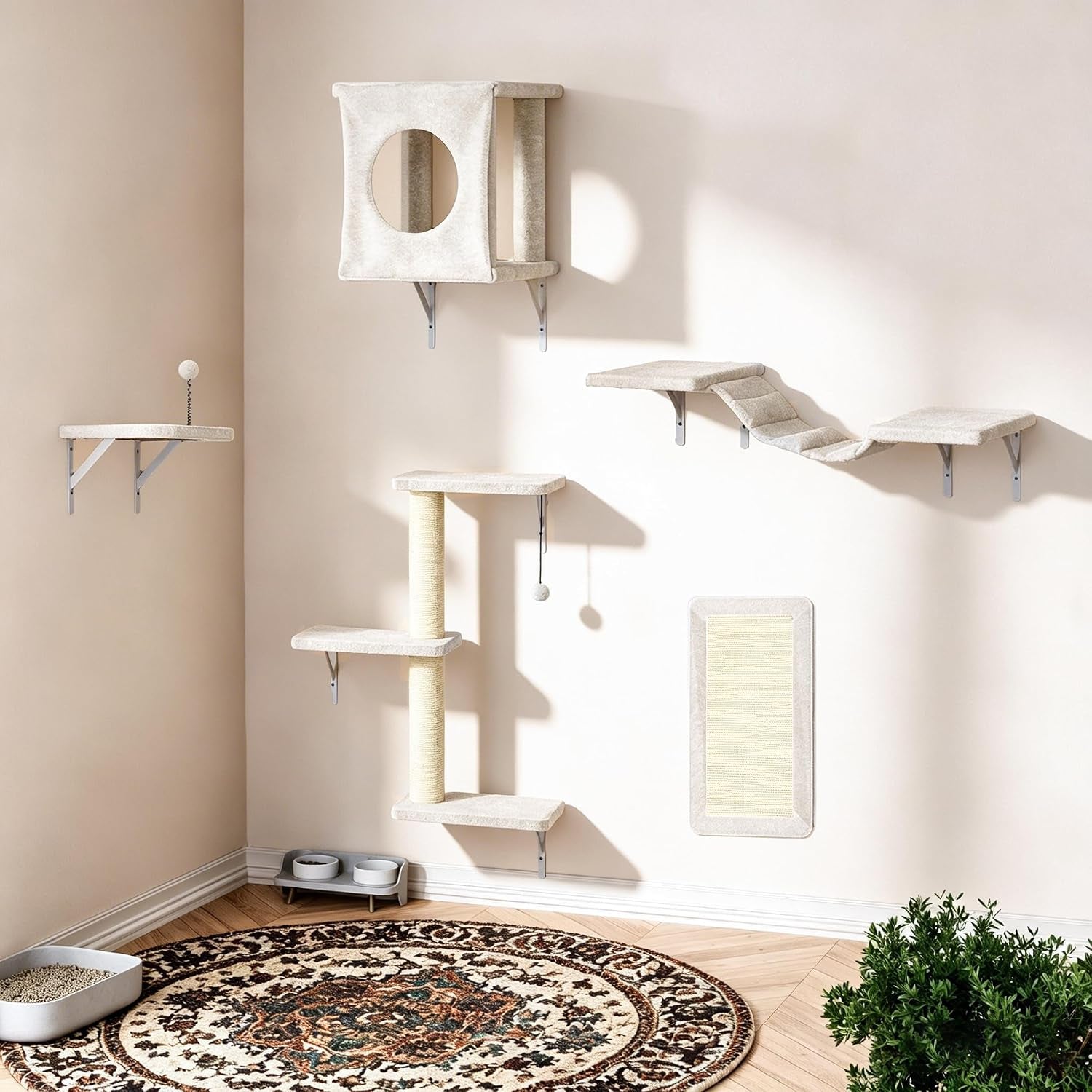 12-in-1-cat-wall-shelves-wall-mounted-cat-climber-with-condo-house-scratching-post-bridge-ladder-space-saving-indoor-play-furniture-for-kittens-black