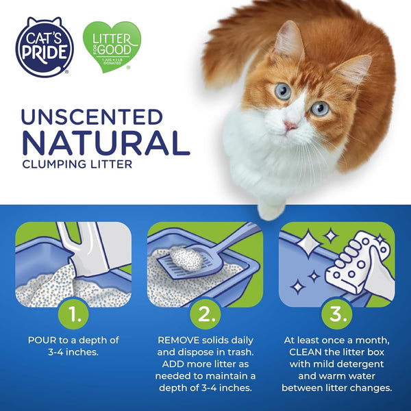 Cat'S Pride Lightweight Clumping Litter: Natural - Powerful Odor Control - Unscented, 10 Pounds5