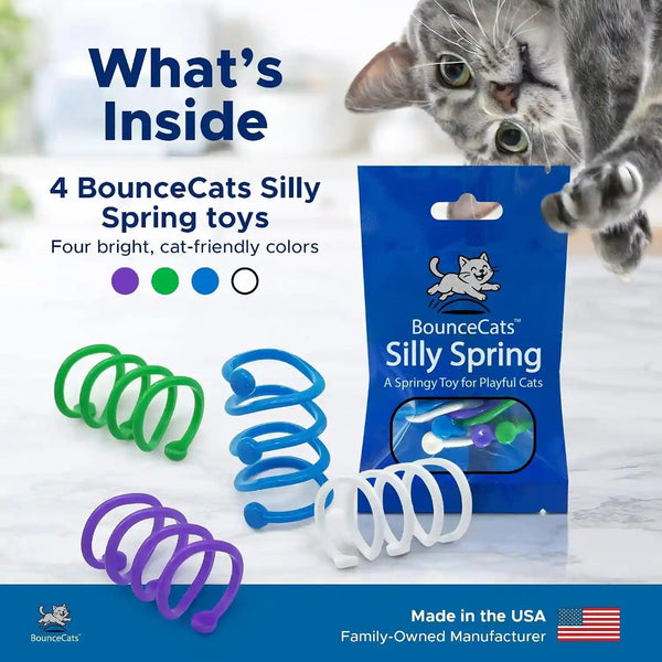 Cat Spring Toys Cats Can'T Resist – Family Made in the USA, Set of 49