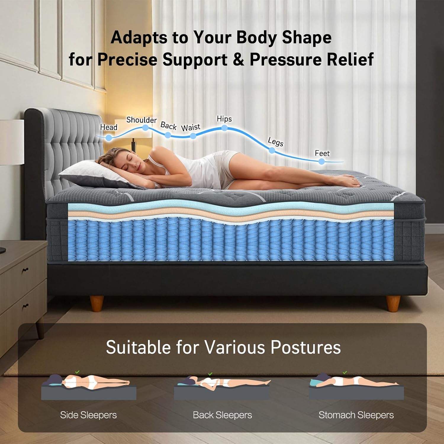 full-mattress-12-inch-luxury-hotel-level-hybrid-mattress-in-a-box-cooling-gel-memory-foam-upgraded-pocket-springs-enhanced-back-lumbar-hip-support-back-pain-relief-medium-firm-365-night-trial