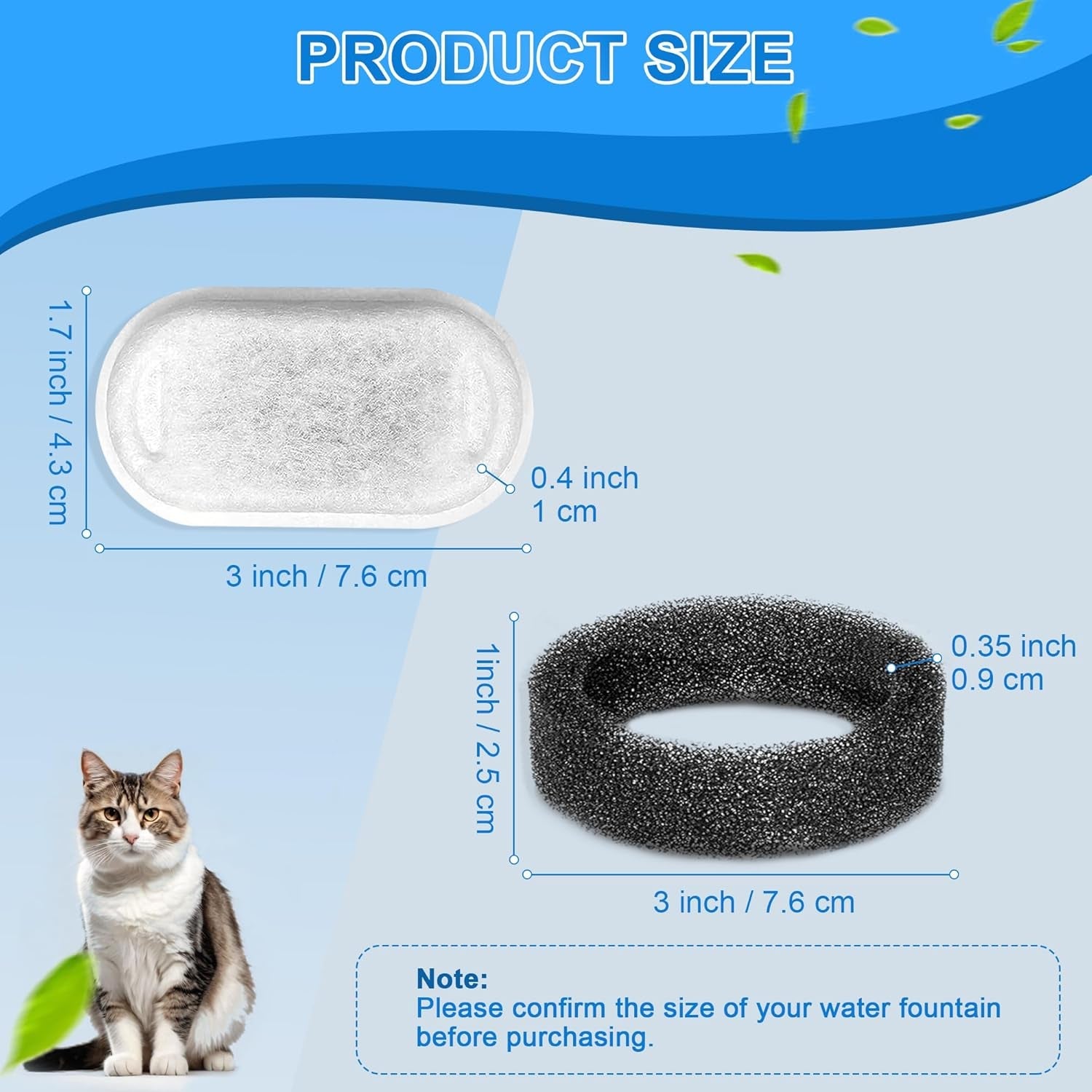 cat-water-fountain-filters-20pack-cat-fountain-replacement-filters-for-stainless-steel-108oz-3-2l-67oz-2l-adjustable-water-flow-pet-water-fountain-dog-water-fountain-filters-10-filters-10-sponges