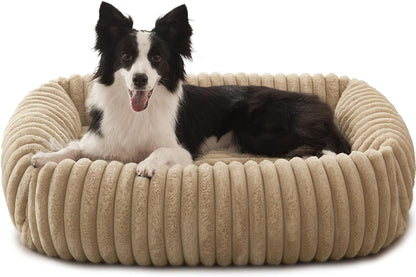 FURTIME Dog Bed for Small Dogs, Cat Beds for Indoor Cats Washable, Orthopedic Rectangle Soft Calming Puppy Bed with Removable Cover, Durable Pet Cuddler with Anti-Slip Bottom, Grey, S (20"X19"X6")13