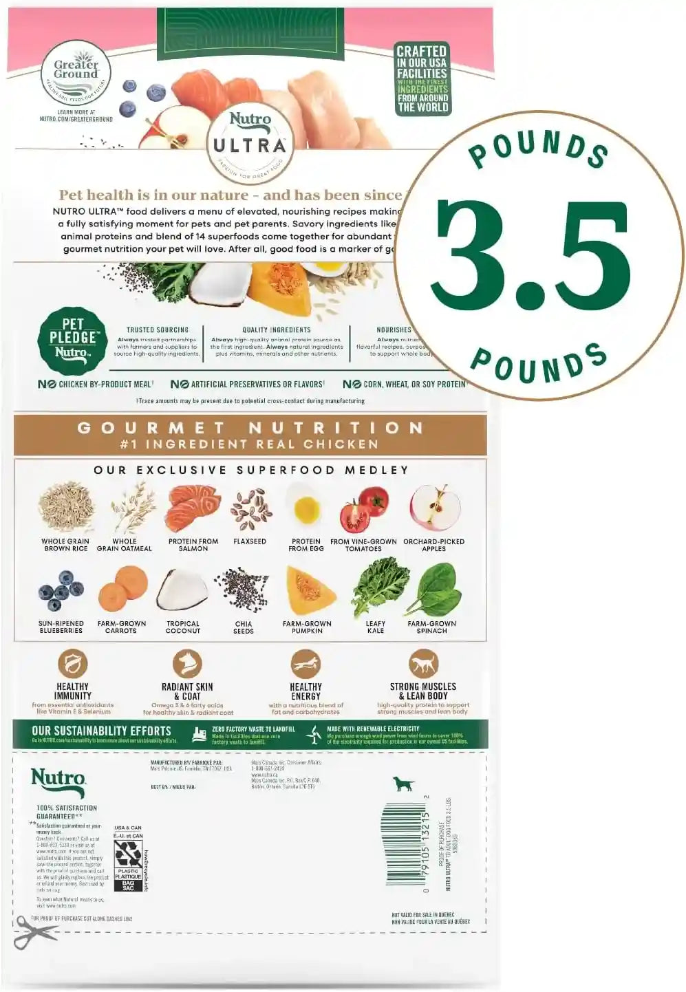 nutro-ultra-toy-breed-adult-dry-dog-food-chicken-lamb-salmon-3-5-lb-protein-trio-real-chicken-1-ingredient-14-superfoods-blend-non-gmo-no-corn-wheat-or-soy-radiant-coat-support