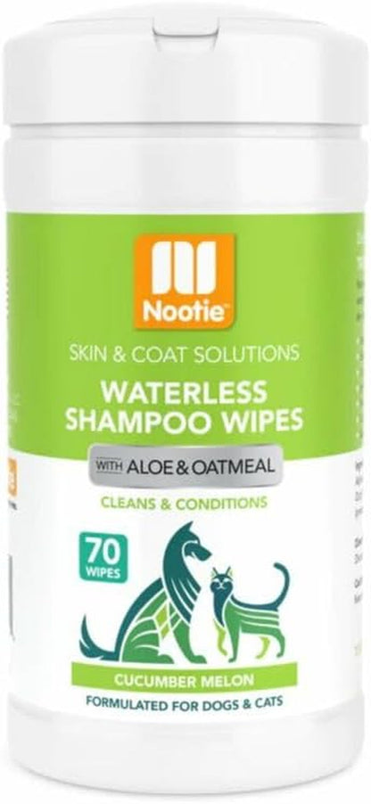 Nootie Waterless Shampoo Wipes for Dogs & Cats - Long Lasting Japanese Cherry Blossom Fragrance - Sold in over 10,000 Vet Clinics and Pet Stores Worldwide, Made in USA - 70 Count8