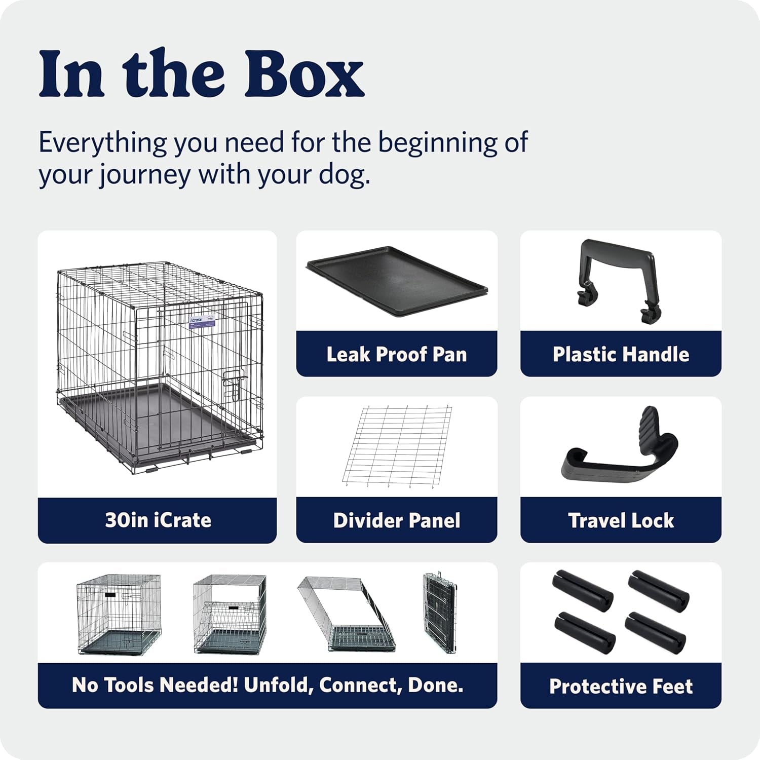 midwest-homes-for-pets-30-inch-icrate-for-medium-breeds-21-40-lbs-single-door-folding-dog-crate-with-divider-panel-leak-proof-tray-secure-latch-portable-durable-easy-to-assemble