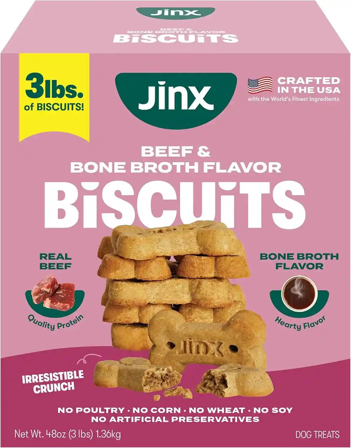 jinx-dog-biscuits-oven-baked-dog-treats-with-salmon-bone-broth-16oz-1-pack-crunchy-healthy-dog-treat-superfood-rich-with-real-salmon-dog-cookies-for-puppies-adults-senior-dogs
