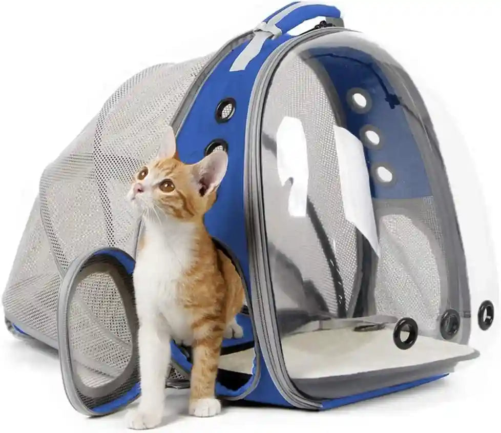 expandable-pink-cat-backpack-carrier-fit-up-to-12-lbs-space-capsule-clear-bubble-window-pet-carrier-backpack-for-kitten-bunny-rabbit-and-small-puppy