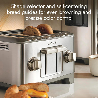 Toaster, 4-Slice Toaster with Bagel Function and Two 7-Setting Shade Selectors, the Four Slice, 1800 Watts, Stainless Steel, Professional Series, LTSTR5043