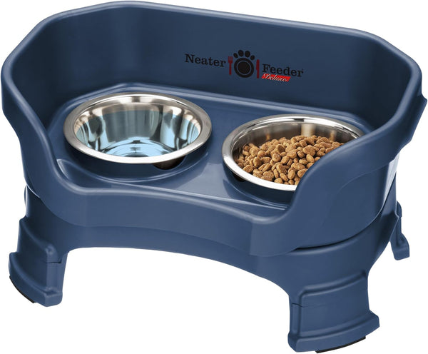 Neater Feeder Deluxe Mess-Proof Elevated Dog Bowls for Small Dogs (Up to 19 Lbs), 2 Height Adjustable (6” & 7.5”) No-Spill Raised Dog Bowl Stand, Stainless Steel Food Bowl Set, Made in USA, Cappuccino27
