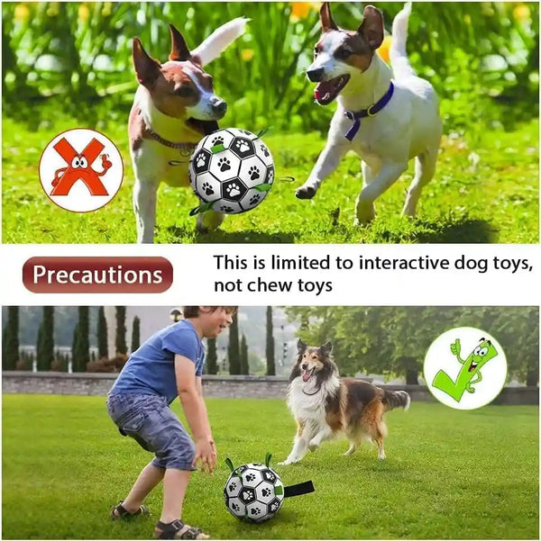 Dog Soccer Ball, Interactive Toys for Tug of War, Puppy Birthday Gifts, Tug Toy, Water Toy, World Cup Durable Balls for Small & Medium Size (6 Inch)4