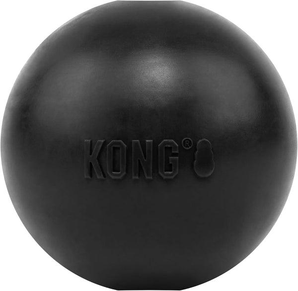 KONG Extreme Ball with Hole - Fetch Toy - Durable Dog Toy for Training, Interactive Playtime & More - Natural Extreme Rubber Ball - Black - for Medium/Large Dogs1