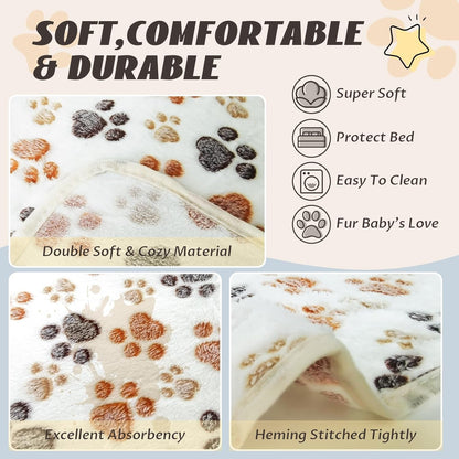 Yedsintu 6 Pcs Absorbent Guinea Pig Blankets Washable Small Animal Fleece Bedding Cage Liners Reusable Pet Pee Pad Sleep Mat Pad Cover for Hamster Ferret Rabbit Chinchilla Hedgehog (16"X24")5