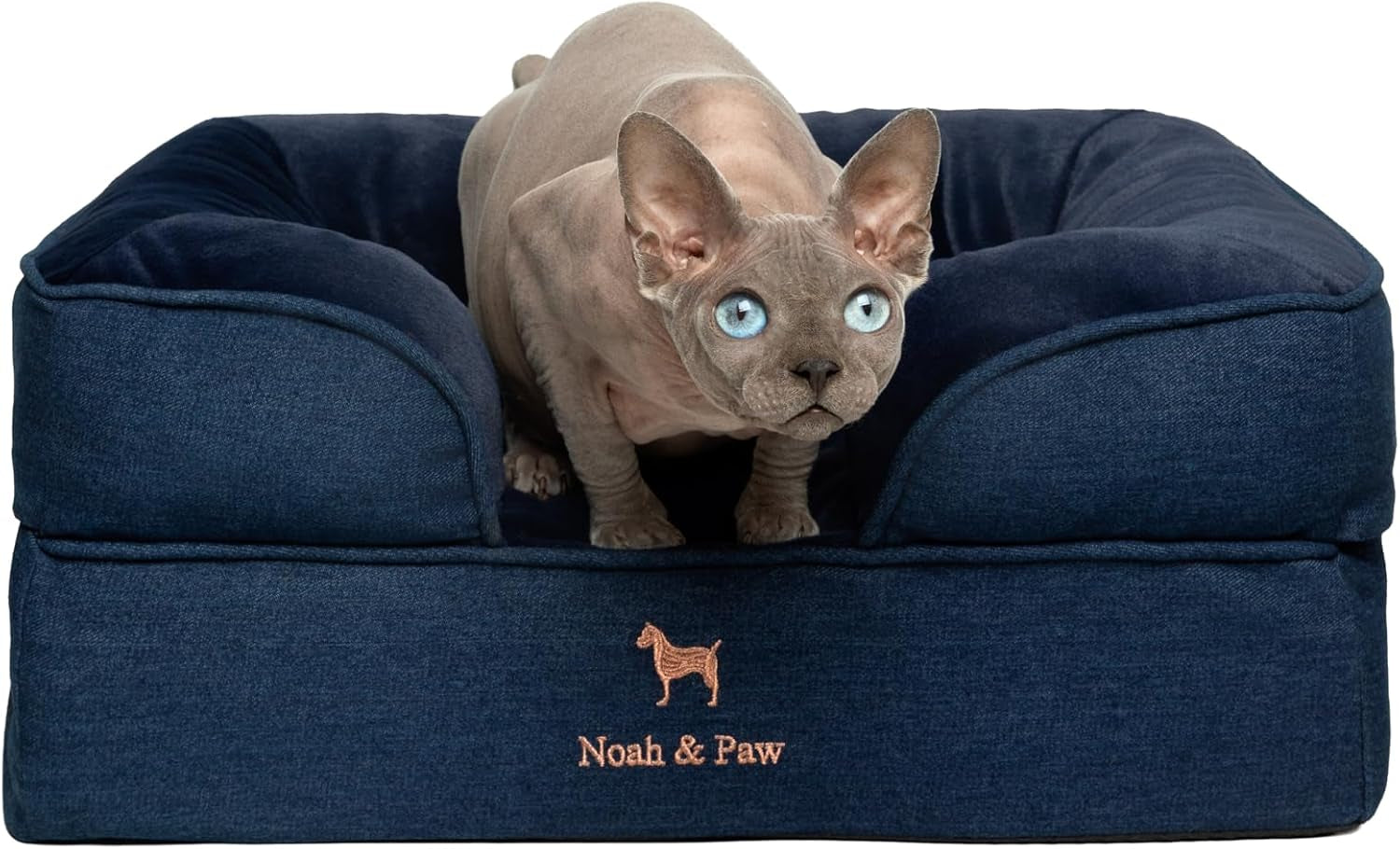 noah-paw-large-dog-bed-35x25x11-inch-orthopedic-dog-beds-eggshell-memory-foam-infused-with-cooling-gel-inner-cover-water-resistant-machine-washable-faux-leather