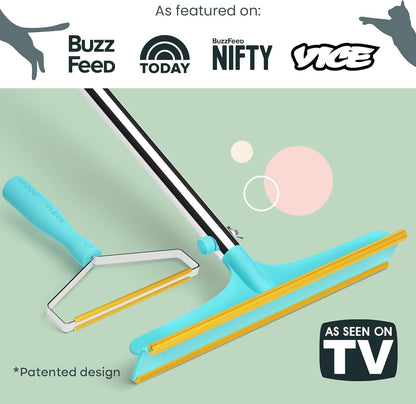 Uproot Clean Pro Bundle: Pet Hair Removal Tool & Carpet Rake W/T 60" Handle | Reusable Pet Hair Removal Set: Scrape Easy the Cat & Dog Fur from Carpets, Rugs, Cat Bed, Car Trunk & More. Patented Design9