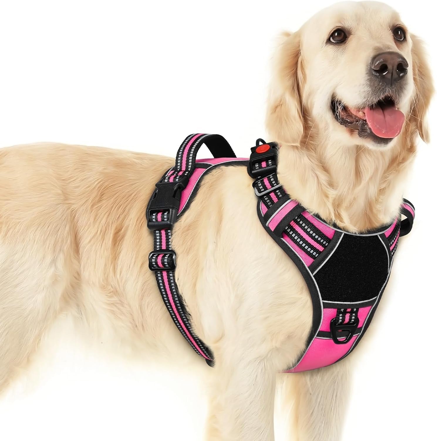 eagloo-dog-harness-no-pull-for-large-dogs-easy-on-off-with-3-buckles-no-choke-with-front-clip-adjustable-fit-molle-system-reflective-vest-easy-control-for-walking-black-large