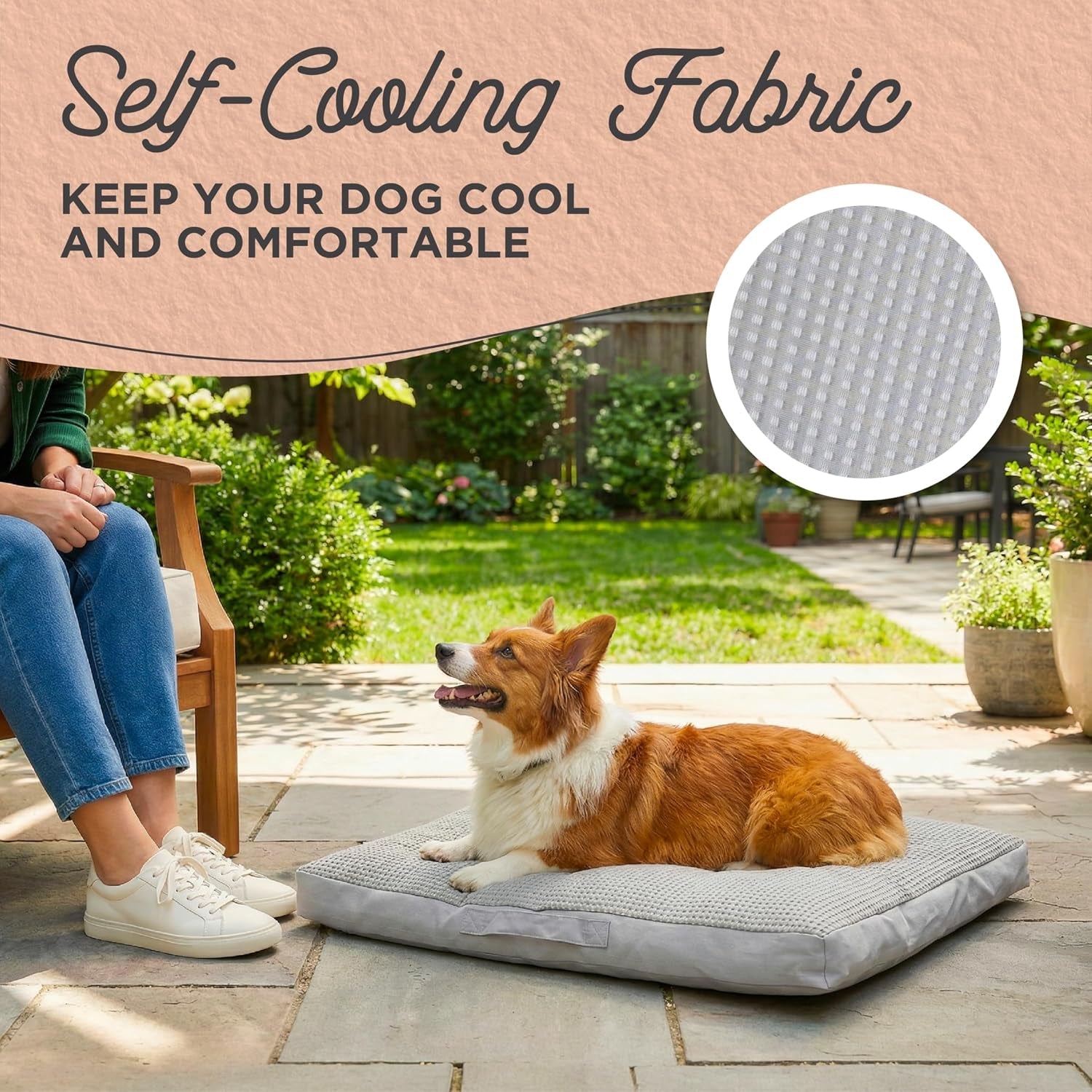 best-friends-by-sheri-cool-cozy-dog-cooling-bed-orthopedic-comfort-with-shredded-foam-plush-polyfill-water-resistant-base-washable-cover-dogs-puppies-gray-small-30-x-20