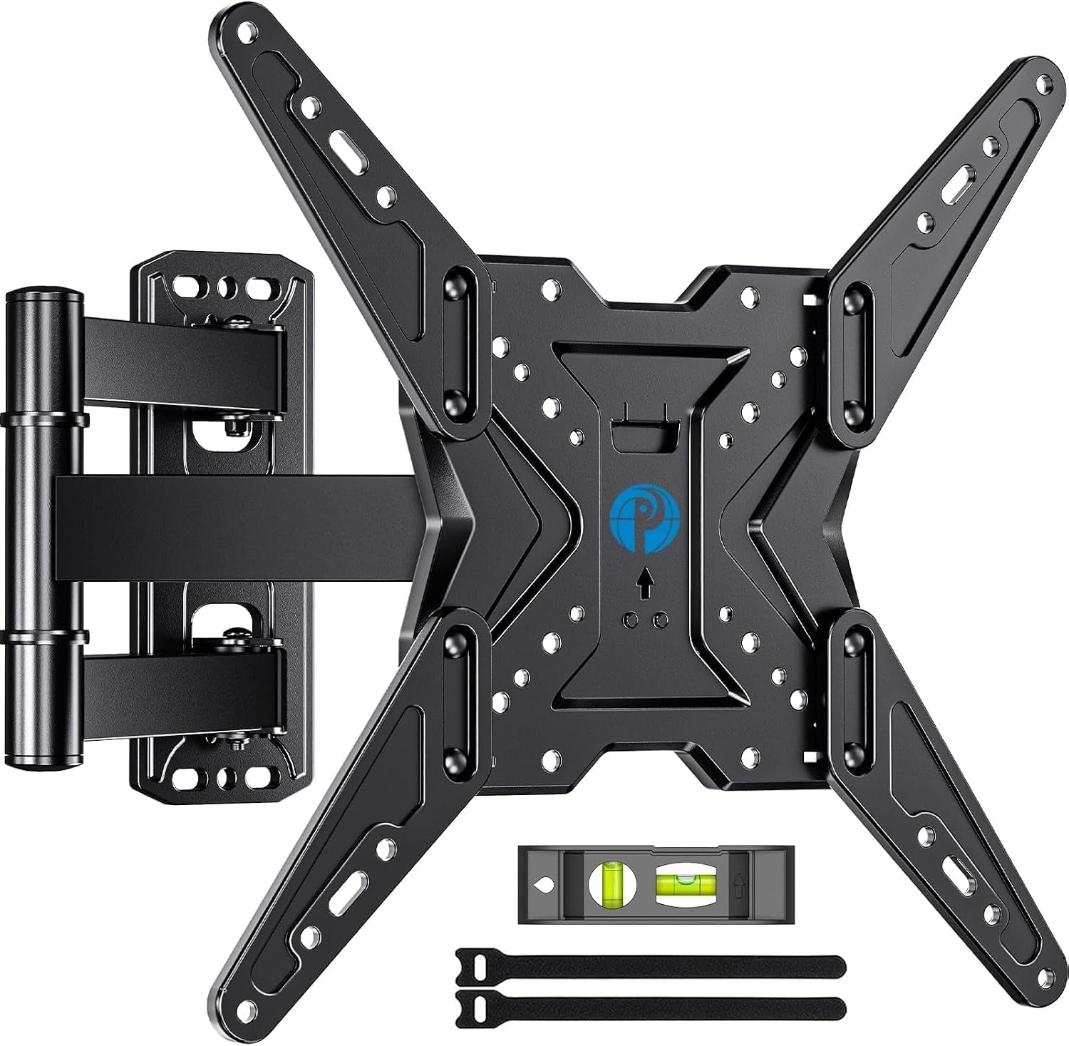 tv-wall-mount-for-most-26-32-50-55-60-inch-tvs-full-motion-tv-mount-with-swivel-tilt-extension-single-stud-wall-mount-bracket-holds-up-to-77-lbs-max-vesa-400x400mm-pimf11
